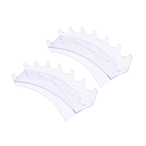 LALADEFIEE 2stücke Teiliges Transparentes Aufbewahrungsregal Für Kosmetik Und Schreibwaren Klarer Organizer Für Pinsel Und Stifte Praktischer Tischständer Für Ordnung Und Stil von LALADEFIEE