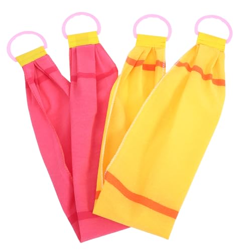 LALADEFIEE 2stücke Peeling-handtuch Für Körper Und Rücken Badeschrubber Mit Mittlerer Härte Hautpeelingtücher Für Dusche Und Bad Kompakt Und Leicht Für Einfachen Transport von LALADEFIEE