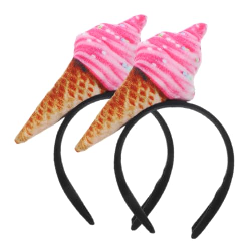 LALADEFIEE 2stücke Eiscreme Stirnband Für Frauen Party Stirnbänder Cosplay Stirnbänder Halloween Haar Zubehör Süßes Stirnband Gesichtswasch Spa Urlaubs Haarschmuck von LALADEFIEE