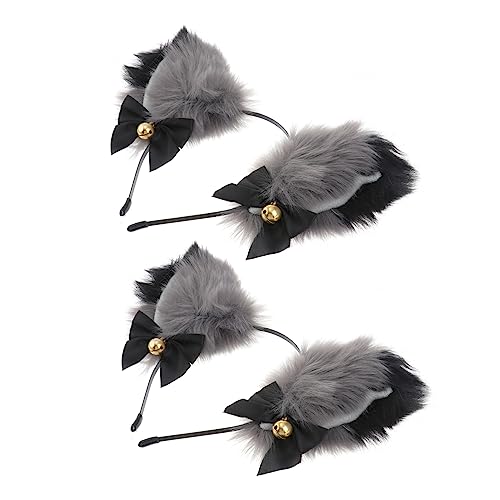 LALADEFIEE 2stücke Katzenohren Haarreif Süßes Cosplay Kostüm Zubehör Für Halloween Karneval Geburtstagsfeiern Hochwertiger Strapazierfähiger Haarreif Mit Glitzerdetails von LALADEFIEE