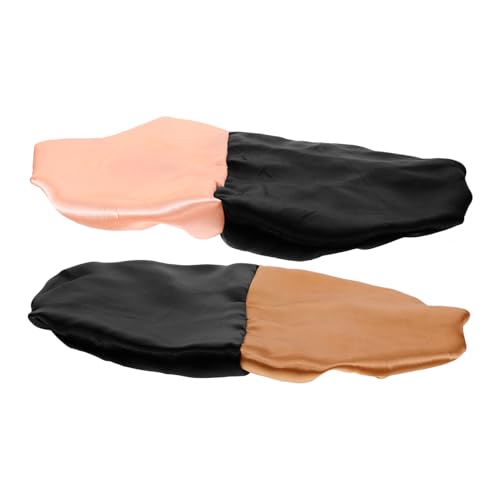 LALADEFIEE 2stücke Verstellbare Schlafkappe Aus Elastischem Polyestermaterial Breiter Krempe Und Farbblockmuster Für Lockiges Haar Und Zöpfe Atmungsaktiv Und Sicher Sitzend Für Kopf Und von LALADEFIEE