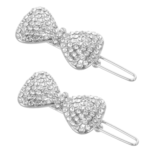 LALADEFIEE 2stücke Glitzernde Haarspangen Mit Schleifenform Elegante Haarklammern Für Damen Für Verschiedene Frisuren Aus Haltbarem Legierungsmaterial Haarschmuck Für Jeden Anlass von LALADEFIEE