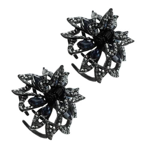 LALADEFIEE 2stücke Blumen-haarspangen Mit Strass Für Frauen Elegante Haarschmuck Für Verschiedene Frisuren Geeignet Für Haararten Und Anlässe von LALADEFIEE