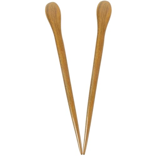 LALADEFIEE 2stücke Vintage Sandelholz Haarnadeln Antike Haarclips Für Damen Einfache Hochsteckfrisuren Traditioneller Haarschmuck Für Besondere Anlässe Und Alltag von LALADEFIEE