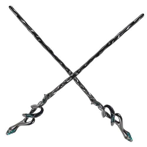 LALADEFIEE 2stücke Schlangenhaarstäbchen Haarstäbe Mit Strass Für Damen Minimalistisches Haarzubehör Diy Frisur Accessoires Antik Retro Schmuck Für Mädchen von LALADEFIEE