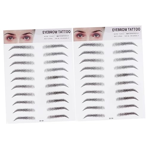 LALADEFIEE 2stücke Augenbrauen Aufkleber Künstliche Augenbrauen-transfer-sticker Augenbrauen-schablonen-tool Haarähnliche Augenbrauen Für Männer Und Frauen Einfach Anzuwendende Augenbrauen-im von LALADEFIEE