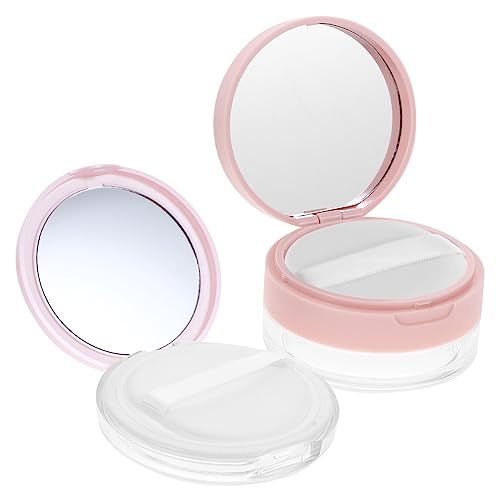 LALADEFIEE 2stücke Leere Kissen Kompakte Fall Kleine Make-up Behälter Kompakte Behälter Mit Spiegel Für Losen Puder Körperpuder Reisen von LALADEFIEE