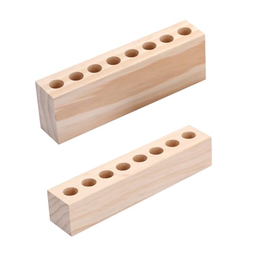 LALADEFIEE 2stücke Lippenstiftständer Aus Holz Mit Mehreren Fächern Lippenstifthalter Für Schreibtisch Filigraner Lippenstift-organizer Für Wohnaccessoires Make-up-organizer Für Lippenstift u von LALADEFIEE