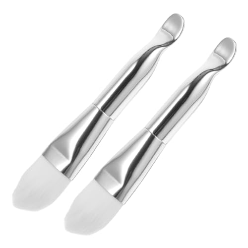 LALADEFIEE 2stücke Maskenpinsel Für Gesicht Schlammmasken- Mit Weichen Borsten Und Löffel-design Hautpflege-tool Für Gleichmäßige Anwendung von LALADEFIEE