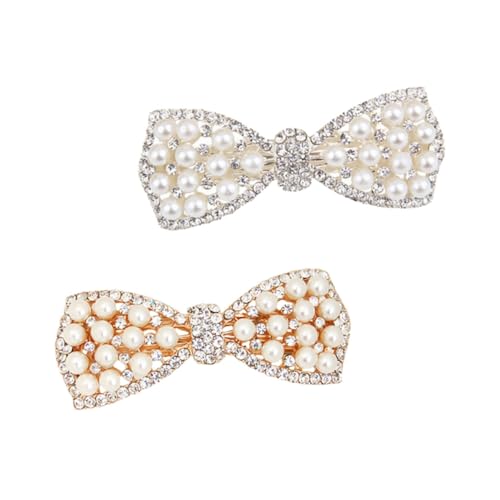 LALADEFIEE 2stücke Perlen Haarschmuck Schleifen Haarnadeln Junge Mädchen Haar Bogen Clips Haar Barrettes Kopfschmuck Dekore LALADEFIEE 2stücke Perlen Haarschmuck Schleifen Haarnadeln Junge Mädchen Haar Bogen Clips Haar Barrettes Kopfschmuck Dekore von LALADEFIEE