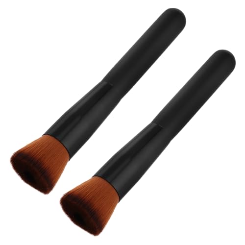 LALADEFIEE 2stücke Teiliges Professionelles Flacher Foundation Pinsel Für Frauen Weiche Make-up Bürsten Für Flüssige Foundation Und Concealer Für Reisen The-go Anwendungen von LALADEFIEE
