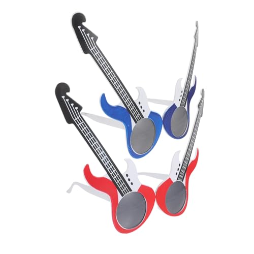 LALADEFIEE 2stücke Witzige Sonnenbrillen Gitarren-design Party-brillen Für Damen Und Herren Robuste Und Leichte Geburtstagsparty-brillen von LALADEFIEE