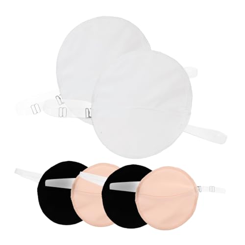 LALADEFIEE 3paare Damen Achselpads Waschbare Und Wiederverwendbare Schweißabsorptionspolster Für Sport Transparent Und Hautfarbe Für Täglichen Gebrauch von LALADEFIEE