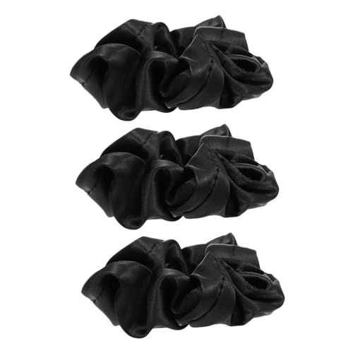 LALADEFIEE 3stücke Schwarze Haargummis Aus Elastische Haarschmuck Für Pferdeschwanz Und Dutt Stilvolle Haaraccessoires Für Frauen Und Mädchen Vielseitig Einsetzbar Für Jeden Anlass von LALADEFIEE