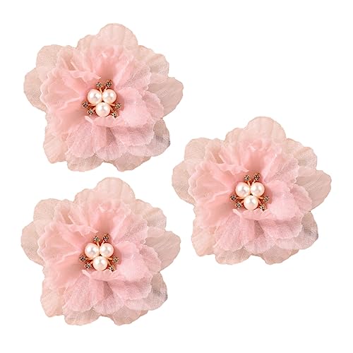 LALADEFIEE 3 Stück Süße Blumen Haarspangen mit Perlen Dekorative Haarklammern für Mädchen Eleganter Haarschmuck für Besondere Anlässe und Tägliche Styles von LALADEFIEE