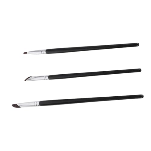 LALADEFIEE 3stücke Lidschatten-wischpinsel Mit Flachem Ende Lidschatten-schwammpinsel Und Kleine Lidschattenpinsel Für Augen-make-up Konturen Und Details Professionelles Lidschattenpinsel von LALADEFIEE