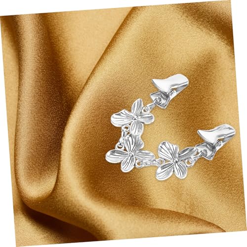 LALADEFIEE 3 Stück Vintage Strickjacken Clips Metallbroschen mit Blumen Schmetterlingsdesign Vielseitige Anstecknadeln zum Fixieren von Schals und Cardigans Modische Kleiderclips für Damen von LALADEFIEE