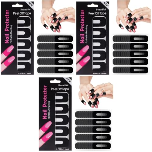 LALADEFIEE 300blätter Nail Polish Protector Aufkleber Weiche Nagelabdeckungen Für Gel Und Nagellack Für Nagelstudios Und -nail Art Finger Schutz Vor Überlauf Und Flecken von LALADEFIEE