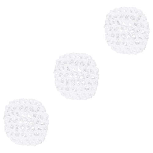 LALADEFIEE 3 Stück Elegantes Haarnetz Mit Perlenverzierung Für Damen Elastisch Haarnetz Snood-abdeckung Für Braut Und Arbeit von LALADEFIEE