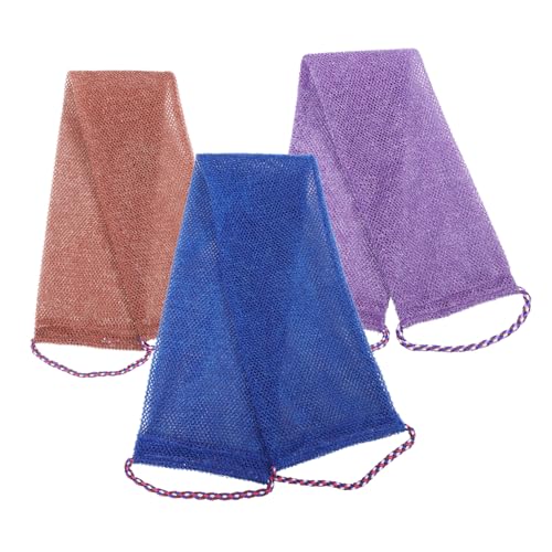LALADEFIEE 3St Kordel schrubben exfoliating cloth exfoliating towel exfoliating sponge badelaken badezimmer-armaturen Scheuertuch für den Körper Rückenwäscher für die Badewanne Badetuch Nylon von LALADEFIEE