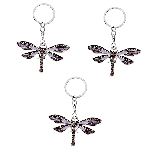 LALADEFIEE 3stücke Libellen Schlüsselanhänger Mit Kreativem Design Süßes Tier Pendant Für Frauen Als Für Geburtstage Und Feste Robust Und Farbenfroh Perfektes Accessoire Für Taschen von LALADEFIEE