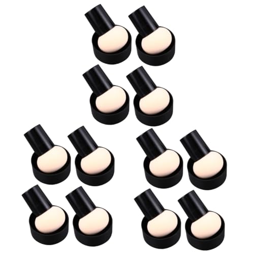 LALADEFIEE 12stücke Teiliges Pilz-form Puderquasten Make-up Schwämme Für Damen Und Mädchen Hautfarbe Waschbar Wiederverwendbar Langlebig Für Gleichmäßigen Make-up-auftrag von LALADEFIEE