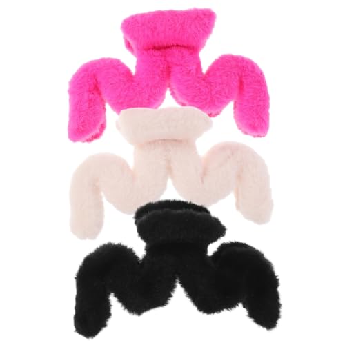 LALADEFIEE 3stücke Haarklammern Mit Pelz Flauschige Haarklammern Für Frauen Für Haare Haarschmuck Für Frauen Für Mädchen Kopfschmuck Für von LALADEFIEE