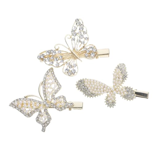LALADEFIEE 3stücke Süße Schmetterlings-haarspangen Für Mädchen Kleine Haarnadeln Als Haarschmuck Für Damen Zum Stylen Von Glattem Oder Lockigem Haar Für Jeden Anlass von LALADEFIEE