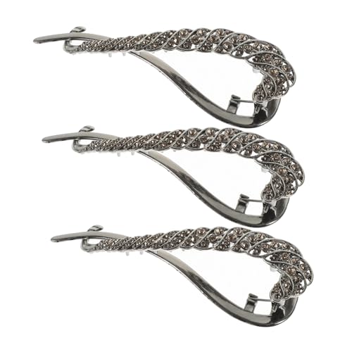 LALADEFIEE 3stücke Französische Haarspangen Mit Strass Gedreht Für Damen Und Teenager Langlebig Und Praktisch Für Verschiedene Anlässe Und Frisuren von LALADEFIEE