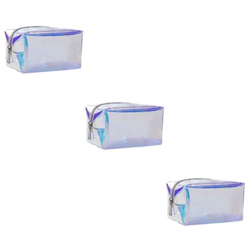 LALADEFIEE 3stücke Große Kapazität Make-up Tasche Aus TPU Und Tragbar Für Reisen Kosmetik Und Toilettenartikel-Organisation Transparente Multifunktionale Kosmetiktasche Für Damen von LALADEFIEE