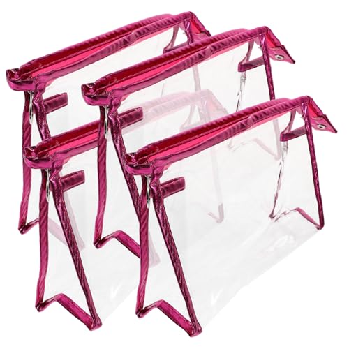 LALADEFIEE 4stücke Transparente Kosmetiktaschen wasserdichte Make-up Organizer Mit Reißverschluss Für Reisen Toilettenartikel Und Alltag Tragbar Und Leicht Verstaut von LALADEFIEE