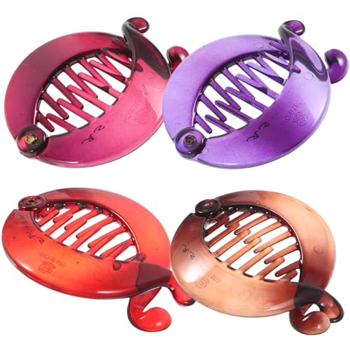 LALADEFIEE 4stücke Bananenclips Für Pferdeschwanz Haare Haarclips Bananen-haarclip Für Frauen Leicht Und Sicher Für Reisen Und Partys Accessoires Für Dickes Haar von LALADEFIEE