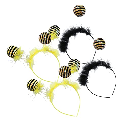 LALADEFIEE Geburtstagsparty-stirnband Glitzer Haarband Bienen Kopfschmuck Frühlings Party Accessoire Elastisch Kinder Stirnband von LALADEFIEE