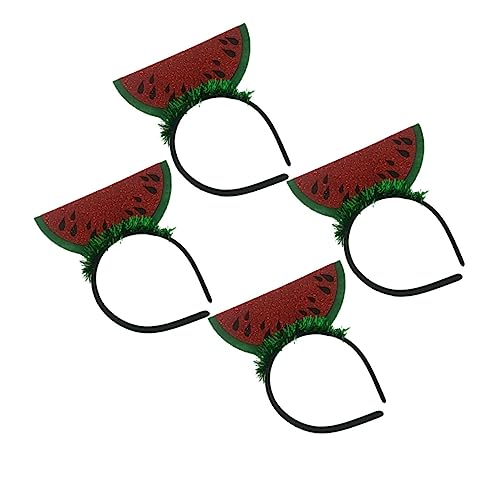 LALADEFIEE 4stücke Wassermelonen-design Stirnbänder Haarreifen Kopfschmuck Haar-accessoires Für Partyzubehör Stilvolles Styling-tool von LALADEFIEE