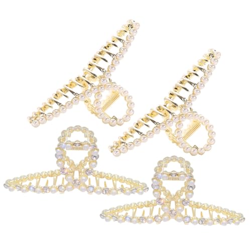 LALADEFIEE 4er Satz Haarklammern Damen Mit Perlen Haarspangen Haar-accessoires Langlebig Und Vielseitig Einsetzbar Für Verschiedene Anlässe LALADEFIEE 4er Satz Haarklammern Damen Mit Perlen Haarspangen Haar-accessoires Langlebig Und Vielseitig Einsetzbar Für Verschiedene Anlässe von LALADEFIEE