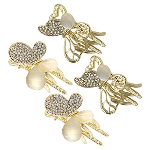 LALADEFIEE 4 Stück Opal-schmetterlings-haarspangen Strass-haarklammern Haarnadeln Für Damen von LALADEFIEE