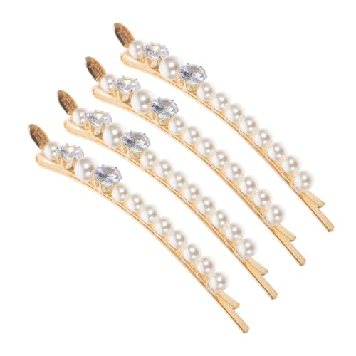 LALADEFIEE 4stücke Haarspangen Perlen Und Strass Elegante Haarclips Für Damen Für Dünnes Haar Für Hochzeiten Partys Und Besondere Anlässe Teilig von LALADEFIEE
