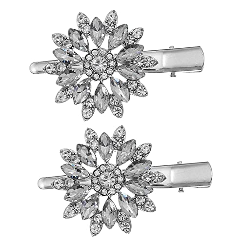 LALADEFIEE 4 Stück Teiliges Haarspangen mit Funkelnden Strasssteinen Haarklammern für Damen Vielseitiger Brautschmuck und Alltagskopfschmuck Geeignet für Hochzeit Party und Alltag von LALADEFIEE