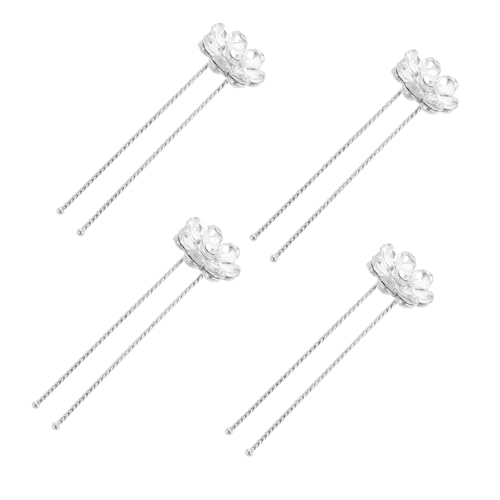 LALADEFIEE 4stücke Blumen Haarnadeln Mit Strass Für Braut Elegante Haarspangen Für Hochzeiten Und Besondere Anlässe Leichte Und Langlebige Haarschmuckstücke Für Frauen von LALADEFIEE