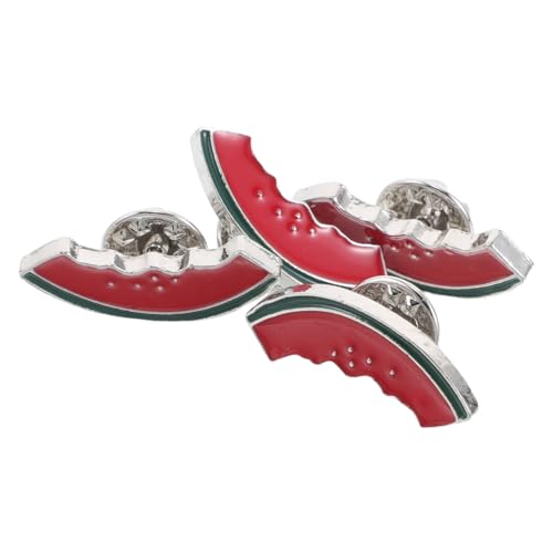 LALADEFIEE 4 Stück Wassermelonen emaille broschen aus Zinklegierung Leichte Cartoon frucht anstecknadeln Kreative Modische Brustnadeln als Dekorative Accessoires für Kleidung Schals Pullover von LALADEFIEE