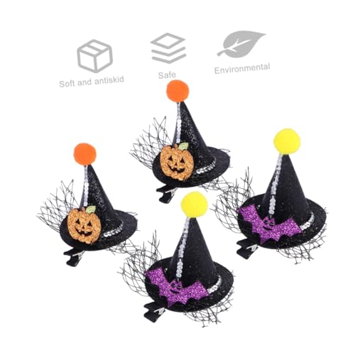 LALADEFIEE 4 Stück Zauberer Haarnadel Mit Kapuze Mit Haarspangen Für Und Damen Für Kopfbedeckungen Elegante Halloween Haar Accessoires Für Frauen Dutt Clips Für Haarspangen Haar von LALADEFIEE