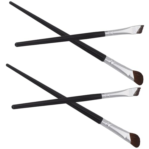 LALADEFIEE 4 Stück Abgewinkelte Eyeliner-pinsel Augenbrauenpinsel Nasenkonturpinsel Make-up-pinsel Kosmetikpinsel Für Cat-eye Und Smokey-eye-make-up von LALADEFIEE