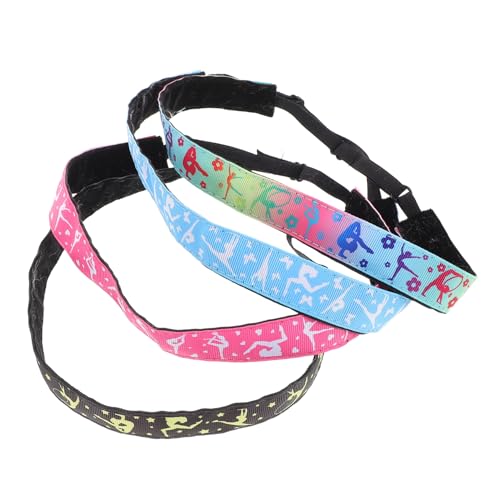 LALADEFIEE 4stücke Elastische -haarbänder Rutschfest Und Schweißabsorbierend Für Fitness Und Yoga Und Bunten Farben von LALADEFIEE