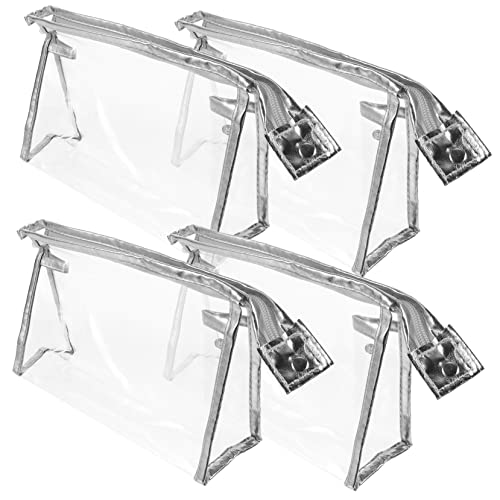 LALADEFIEE 4stücke Transparente Kosmetiktasche Tragbare Make-up-Organizer Für Reisen Wasserdichter Toilettenbeutel Für Kosmetik Und Reiseaccessoires von LALADEFIEE
