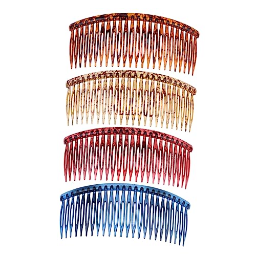 LALADEFIEE 4stücke Zahn Haarkämme Aus Resin Haarspangen Haarschmuck Schmuckzubehör Für Frauen Hochzeiten Und Bastelprojekte Langlebig Und Praktisch von LALADEFIEE