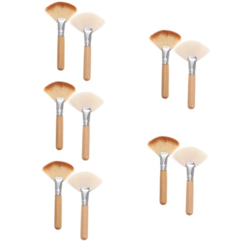 LALADEFIEE 5 Sets Gesichtspinsel Make-up-set Weiche Nylonhaarbürste Textmarkerpinsel Foundation-pinsel Make-up-tools Für Frauen Und Mädchen 2 Stück * 5 von LALADEFIEE