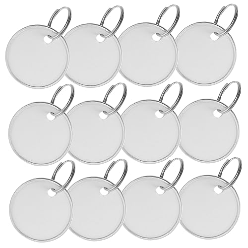 LALADEFIEE 50 Stücke Metall Schlüsselanhänger Große Schlüssel Gepäck Identification Etiketten Für Reise Haustier Tags Etiketten von LALADEFIEE