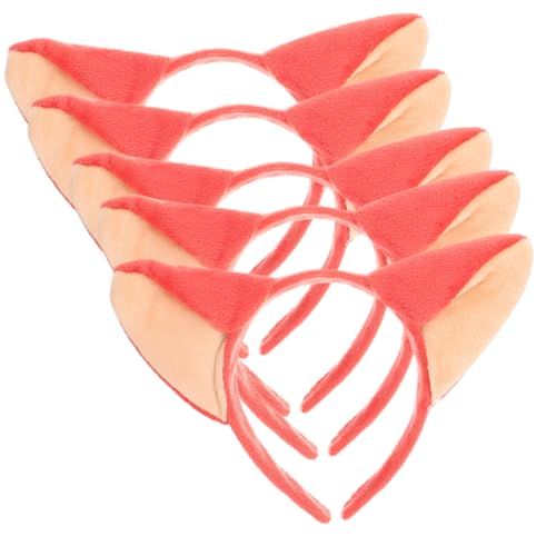 LALADEFIEE 5stücke Fuchs Ohr Stirnband Cosplay Haar Zubehör Für Kinder Leichtes Und Bequemes Tierohren Haarband Für Partys Halloween Und Karneval von LALADEFIEE