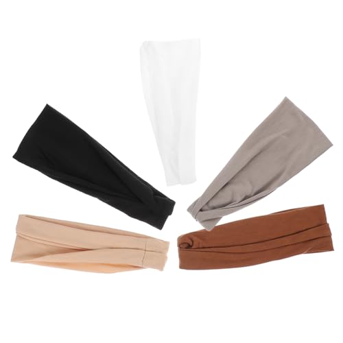 LALADEFIEE 5stücke Atmungsaktive Stirnbänder Für Damen Schweißabsorbierend Elastisches Material Workout Stirnbänder Sport Schweißbänder Bequeme Vielseitig Einsetzbar von LALADEFIEE