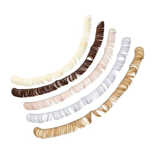 LALADEFIEE 5stücke Hochtemperaturdraht Puppe Mädchen Perücke Diy Puppe Perücken Serie Haarperücken Serie Herstellungswerkzeug Herstellungsmaterial von LALADEFIEE